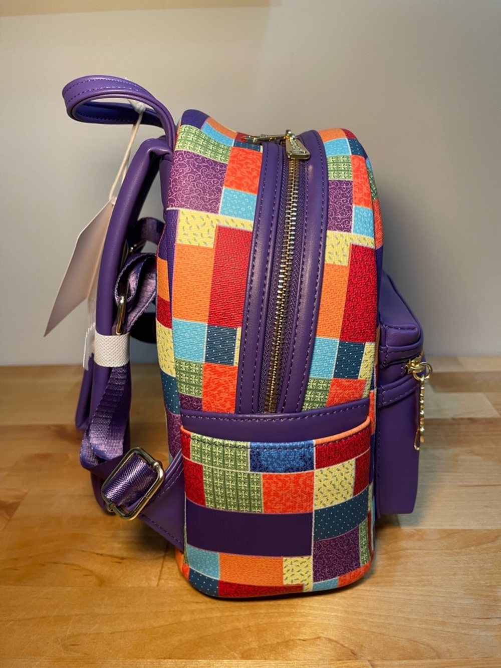 Dolly Parton Coat of Many Colors Loungefly Mini Backpack with Matching Wallet - Picture 15 of 16